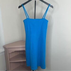 Moda International Vibrant Blue Ribbed Mini Dress SMALL